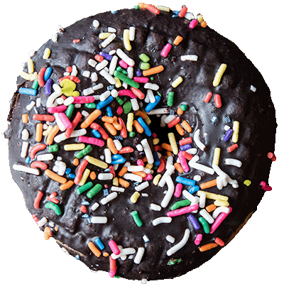 a picture of an Oliver's donut - Chocolate Sea Salt